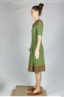  Photos Woman in Historical Dress 16 20th century Green Dress a poses whole body 0003.jpg